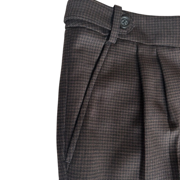 NWOT BROOKS BROTHERS RED FLEECE WOOL BLEND BROWN TWEED TROUSERS SIZE 4 - Picture 6 of 14
